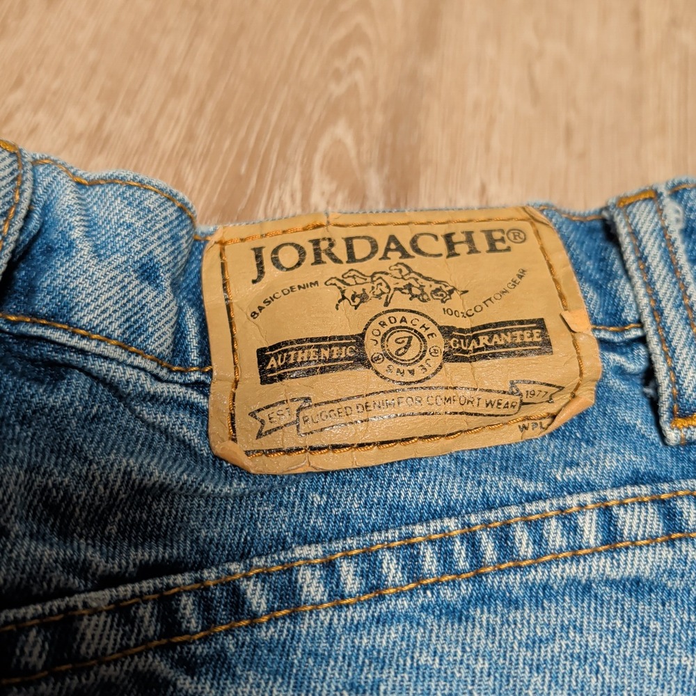 Vintage Jordache High Waisted Denim 3" Shorts Medium Wash Cut Off Blue 9/10 Y2K - Picture 4 of 7